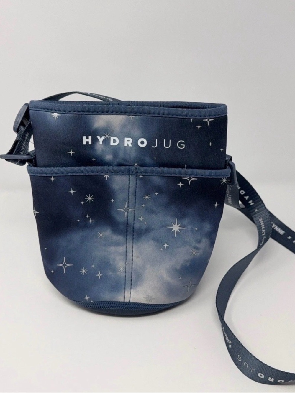 HydroJug Navy Starry Sky Crossbody Bottle Bag